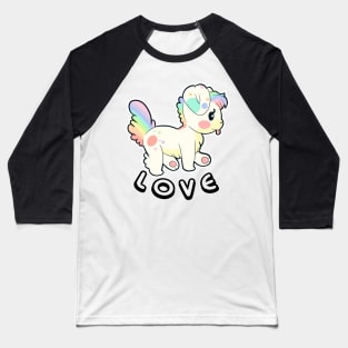 Kawaii Puppy Love Rainbow Baseball T-Shirt